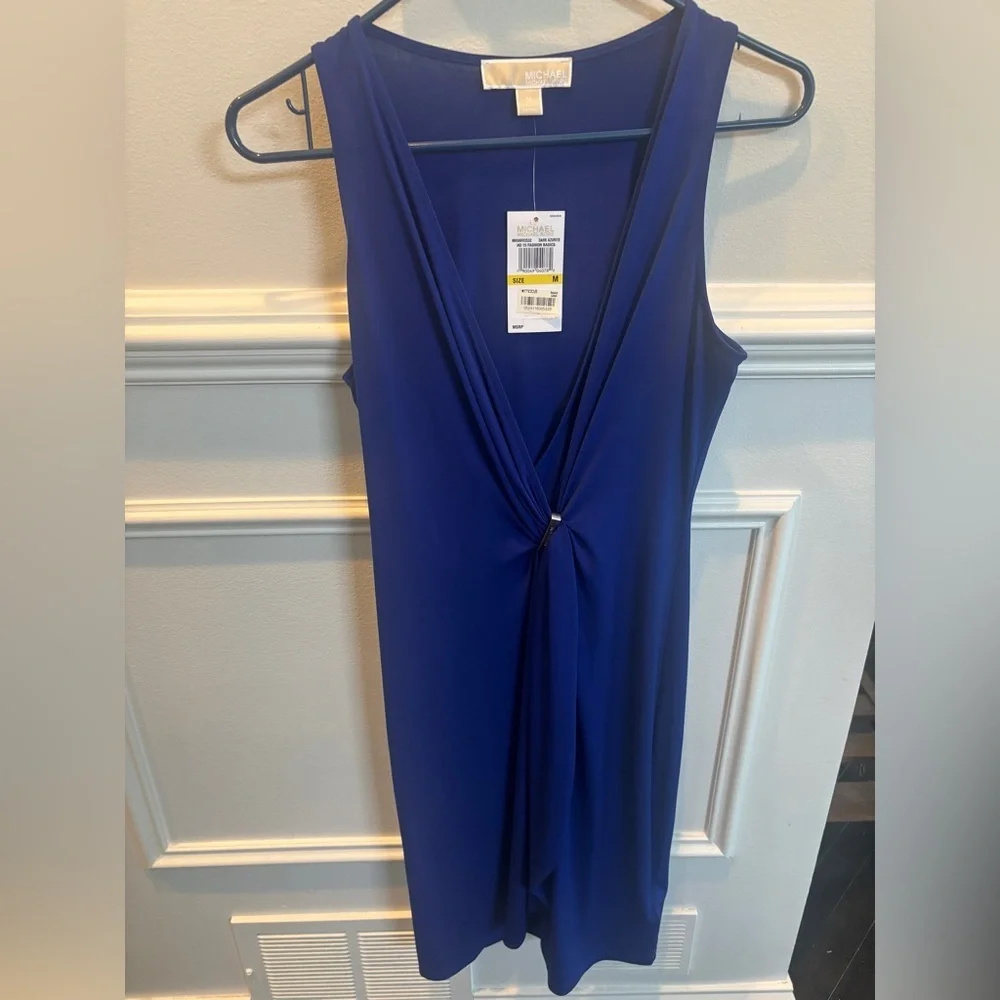 MICHAEL Michael Kors Sleeveless Blue Dress Size M NWT